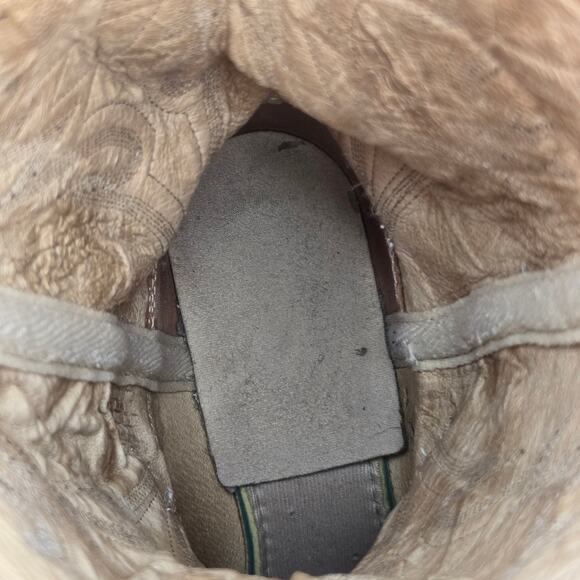 Dan Post Womens Boots Two-Tone Leather Suede Size 8M Western Pointed Toe *read* - Picture 9 of 15